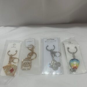 Set of Four Stylish Keychains NWT